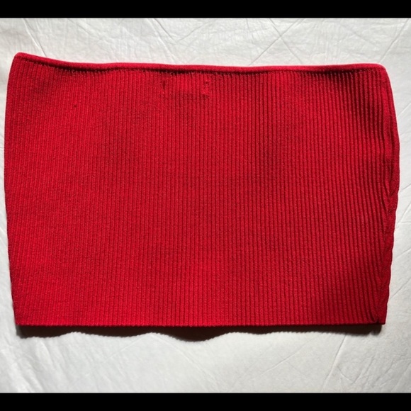 Cherry red Tube top cropped - Picture 2 of 6